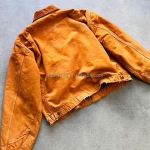 Vintage Duck <b>Canvas</b> <b>Work</b> Wear <b>Jacket</b> for Men High Quality Heavyweight Wear Zipper <b>Work</b> <b>Jacket</b> Custom Manufacturer - Product Image 2