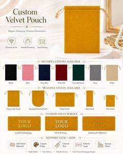 Bolsas de Joyería de Terciopelo Ecológicas Personalizables con Logotipo, Bolsas de Regalo Suaves de Alta Calidad con Impresión en Seda - Product Image 2