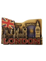 Aimant de réfrigérateur en étain antique populaire de Londres, souvenir en métal au design personnalisé pour les voyageurs