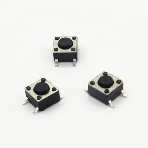 Mini interrupteur avec bouton poussoir de sécurité, Smd, 6x6x4.3, 50ma, 12v Dc, bouton-poussoir de réinitialisation instantanée, électronique, 4 broches