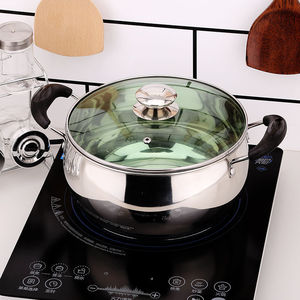 Olla para sopa de acero inoxidable de 3.1-4L de gran capacidad con tapa de vidrio para cocina de inducción de uso doméstico - Product Image 2