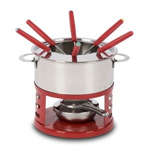 Hot bán đồ dùng nhà bếp cao cấp chất lượng thép không gỉ Fondue Set đồng pho mát Fondue nồi - Product Image 5