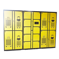 Carte de crédit, paiement en espèces, panneaux solaires en libre-service, plage, station, métro intelligent, sac d'aéroport, rangement de bagages, casier de location