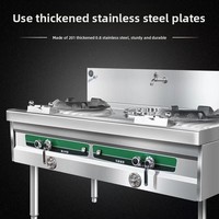 Ventilateur de cuisinière à gaz double brûleur haute puissance, silencieux, avec protection anti-extinction, spécial restaurant, à gaz naturel, économe en énergie 1