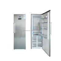 Refrigerador de 300 Litros, Una Puerta, Sin Escarcha, Color Plateado, con Pantalla, 220V, Puerta Reversible, para Hogar, Oficina y Apartamento