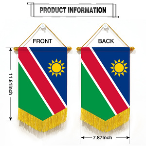 Banderas Pequeñas para Coche de Namibia al por Mayor, Adornos Colgantes de Pared, Material de Satén con Impresión Digital - Product Image 4