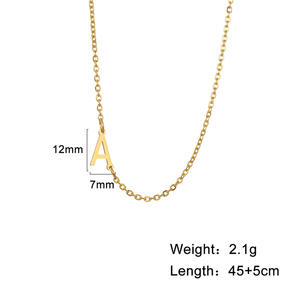 In acciaio inossidabile impermeabile Hiphop gioielli oro carino piccolo Sideway 26 lettere collana pendente iniziale per le donne regali - Product Image 6