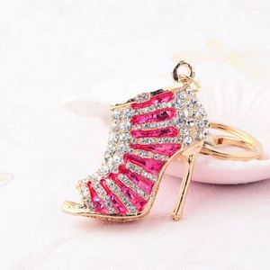 Moda Simli Kristal Taşlı Ayakkabı Anahtarlık Bayan Stiletto Yüksek Topuklu Anahtarlık Kadın Çantası Araba Süsü Aksesuarı Ayakkabı Anahtarlık - Product Image 4