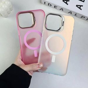 เคสโทรศัพท์แบบกันกระแทกเคลือบด้านพร้อมแม่เหล็กและขาตั้งโลหะสำหรับ iPhone 16 15 Pro Max 14 Plus 13 12 Pro - Product Image 5