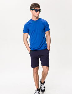 Camiseta de punto para hombre, 40S, doble hilo, 210g, algodón puro, manga corta, cuello redondo, corte regular, color sólido, informal. - Product Image 2