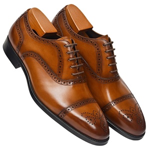 Chaussures Oxford élégantes de luxe pour hommes, en cuir de vache italien, à lacets, pour le bureau et les occasions formelles - Grande Vente - Product Image 3