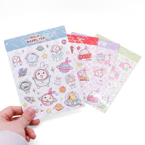 Feuille d'autocollants en vinyle Kawaii Anime Cartoon <span class=keywords><strong>mignon</strong></span> décoratif Happy Too Kiss Cut - Product Image 1