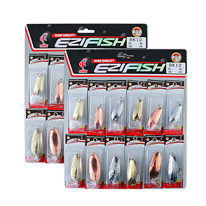 Lot de 12 leurres artificiels imprimés en plastique avec hameçons <span class=keywords><strong>pour</strong></span> la pêche à la truite, au <span class=keywords><strong>bar</strong></span>, au saumon en eau douce ou en eau de mer (rivière, ruisseau) - Product Image 3