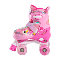 Patins à roulettes de haute qualité pour enfants, patins à 4 roues, vente en gros, patins à roulettes avec roues en PU lumineuses