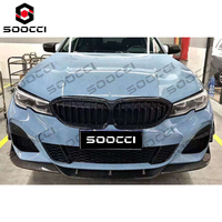 Alerón Delantero Inferior de Fibra de Carbono Estilo TAKD, Divisor Delantero de 3 Piezas para BMW Serie 3 G20 G21 320i 330i M340i 2019-2022