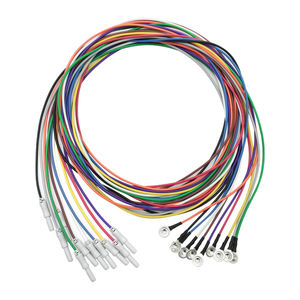 สายไฟอิเล็กโทรด EEG รูปทรงถ้วยเคลือบเงินสี TPU, ขั้วต่อแบบดิสก์ขนาด 1.5 มม. สายเคเบิลอิเล็กโทรด EEG, สายเคเบิลทางการแพทย์ - Product Image 1
