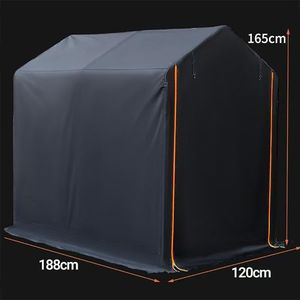 <span class=keywords><strong>Abri</strong></span> de rangement portable en <span class=keywords><strong>métal</strong></span> pour <span class=keywords><strong>extérieur</strong></span> 6 x 6 pieds avec porte à fermeture éclair enroulable pour vélo, <span class=keywords><strong>moto</strong></span>, respectueux de l'environnement - Product Image 5