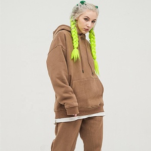 เสื้อกันหนาวมีฮู้ดสำหรับผู้ชายผู้หญิงสีชมพู - Product Image 4