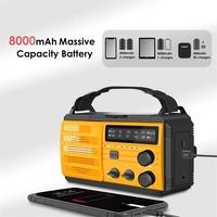 OEM al por mayor manivela solar personalizada NOAA Weather Radio portátil Camping linterna con generador SOS para acampar al aire libre