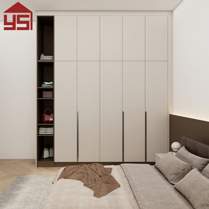 ตู้เสื้อผ้าบิลท์อินแบบไร้บานเปิด ติดตั้งตั้งแต่พื้นจรดเพดาน พร้อมลิ้นชักและราวแขวนเสื้อผ้า - Product Image 2