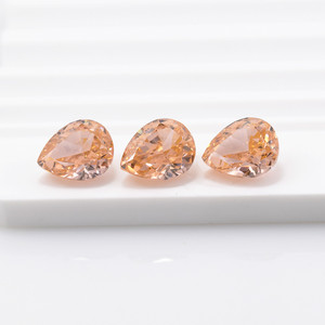 9A высококачественный Грушевый измельченный лед морганит Оранжевый Синтетический фианит свободный драгоценный камень для ювелирных изделий - Product Image 3