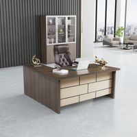 Ekintop-table de bureau en forme de L, design moderne, en bois, pour patron, directeur, bureau de direction