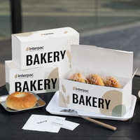 Ensemble de boîtes à donuts et desserts personnalisées, réutilisables et portables pour boulangerie, avec inserts et sacs de courses en papier – Emballage en gros