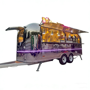 Carrito de Postres de Acero Inoxidable Hecho a Mano con 4 Ruedas, Unidad Móvil Multifuncional para Venta de Helados y Comida Rápida, Ideal para Resorts de Aguas Termales - Product Image 5