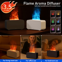 Diffuseur d'huiles essentielles portable 120 ml Mini Flame sans eau électrique en plastique de bureau à ultrasons Humidificateur d'arômes Chambre Hôtel
