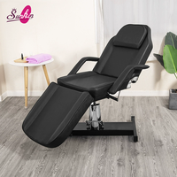 Fauteuil de massage professionnel en acier inoxydable au design moderne, 3 moteurs, réglable, portable, lit de salon, fonction d'inclinaison à 180 degrés