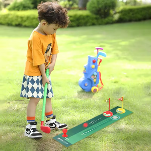 Jouets sportifs portables d'intérieur et d'extérieur, jeux interactifs, mini-chariots de golf unisexes avec balle et club de golf pour enfants - Product Image 5