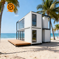 Casas Prefabricadas de Contenedores de Dos/Tres Pisos, Personalizables, Ecológicas y de Lujo, Cabañas, Hoteles, Apartamentos, Villas