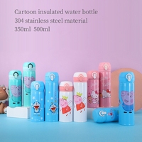 Botella de Agua Aislada al Vacío de Acero Inoxidable con Diseño de Personajes de Dibujos Animados para Adultos, 350 ml, 500 ml