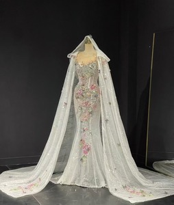 Abito da Regina Splendido con Elementi <span class=keywords><strong>a</strong></span> <span class=keywords><strong>Farfalla</strong></span>, Corpetto Illusione con Perline di Diamanti, Costume da Palcoscenico, Abito alla Moda con Scialle - Product Image 1