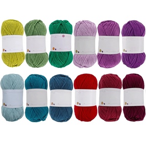Fil de coton fantaisie doux 4 brins en gros, 50g, pour crochet et tricot à la main - Product Image 4