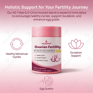 AegleWell OEM Capsules d'Inositol pour la Fertilité Ovarienne 40:1 Myo D-Chiro <span class=keywords><strong>Cycle</strong></span> Ovulation Qualité des Ovules Soutien Prénatal Usine GMP - Product Image 2