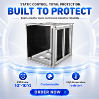 3W-9805301F ESD Magazine Rack Screw Metal SMT Adjustable Plastic Storage Holder Pcb Office Furniture 30kg Capacity Warehouse