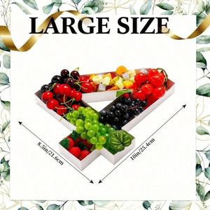 Caja de Dulces Digital de 25.5cm/10 Pulgadas, Caja Creativa para Aperitivos, Plato de Frutas para Graduación, Plato para Dim Sum, Decoración para Fiestas de Cumpleaños - Product Image 2