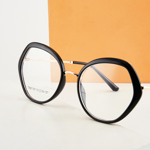 Monture de lunettes ronde irrégulière Tr87187, monture intégrale, protection anti-lumière bleue, lunettes d'ordinateur unisexes - Product Image 1