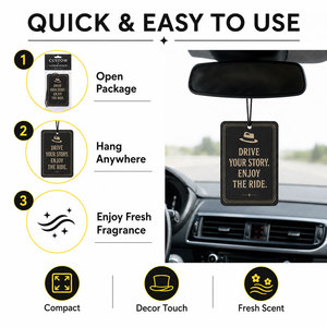 Désodorisant de voiture personnalisé avec logo, parfum suspendu pour rétroviseur, design portable, parfum longue durée, en papier - Product Image 3