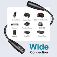Câble multipaire XLR Jasoz C107 argenté, symétrique mâle-femelle 3 broches, court, 24-30AWG, 6,0 mm, PVC, pour microphone/haut-parleur à condensateur