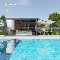 Pergolas motorisées en aluminium Mooxon pour l'extérieur, toit commutable, pergola bioclimatique pour patio, gazebo en aluminium facile à assembler, abris pour voitures