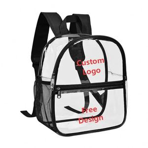 Custom Logo Ladies Stadium Approved PVC Clear <b>Backpack</b> Waterproof Transparent Women's <b>Mini</b> <b>Backpack</b> for Concert Sports - Product Image 1