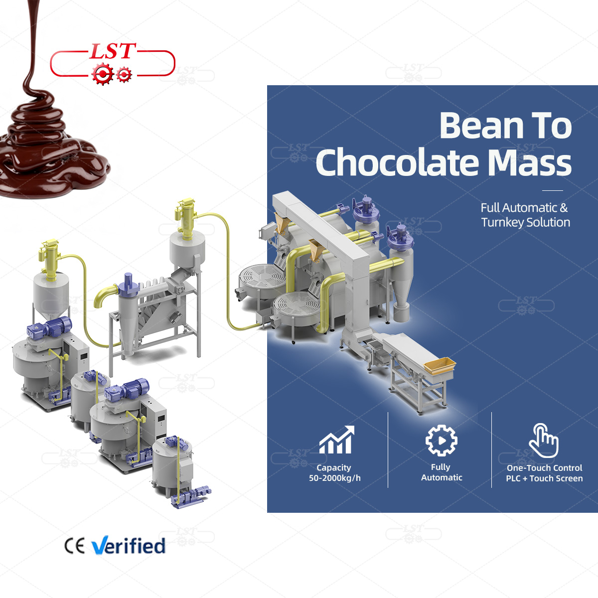 cocoa bean cracking and winnowing