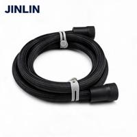 Tuyau flexible tressé haute pression en acier inoxydable JINLIN - Résistant à l'usure et anti-âge, 250 psi, garantie de 2 ans pour utilisation en salle de bain