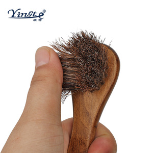 Yinste Solid Wood Horse Hair <b>Shoe</b> Brush For Cleaning And <b>Nursing</b> 2 Pieces - Product Image 3