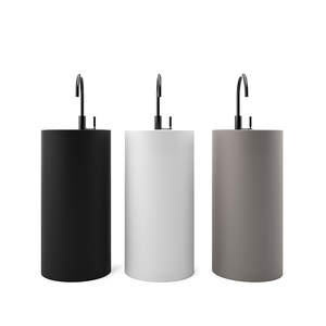 Évier en pierre artificielle cylindrique <span class=keywords><strong>de</strong></span> conception moderne Surface solide Lavabo autoportant <span class=keywords><strong>Colonne</strong></span> Salles <span class=keywords><strong>de</strong></span> bains des hôtels Lavage le plus vendu - Product Image 1
