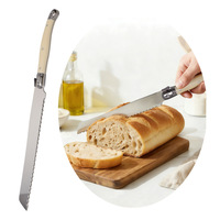 Ensemble couteau à pain et spatule à gâteau en acier inoxydable, outils de pâtisserie pour l'étalement de la crème et des gâteaux avec spatule à gâteau, en stock