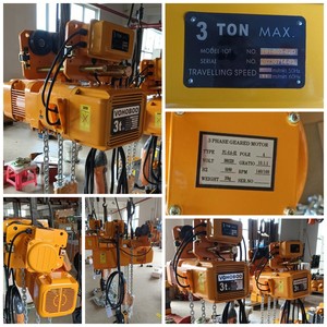 Palan à chaîne sans fin électrique haute Performance avec chariot <span class=keywords><strong>1ton</strong></span> 2 tonnes 3 tonnes 5 tonnes Type ER pour hôtels 380v tension - Product Image 2