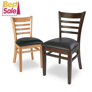 fast food wooden cafe solid beech restaurant wood dining chairs